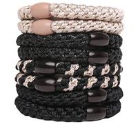GYGYL Lot de 8 élastiques à cheveux de couleurs mélangées pour femmes et filles, élastiques à cheveux pour queue de cheval pour cheveux épais, sans dommages, sans plis (style 15)
