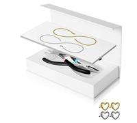 GYHCB Kit de Bracelet Permanent DIY, Couples Bracelet Set avec 4 Pcs Locking Heart Clasp for Anniversary, Birthday, Family, Friendship Cadeaux