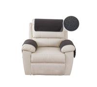 GYHH Housse D'accoudoir Canapé,Housse D'appui-tête pour Siège,Polaire en Laine d'agneau Protection D'appui-tête Fauteuil Inclinable pour Animaux De Compagnie (Dark Gray,1 Places)