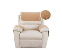 GYHH Housse D'accoudoir Canapé,Housse D'appui-tête pour Siège,Polaire en Laine d'agneau Protection D'appui-tête Fauteuil Inclinable pour Animaux De Compagnie (Camel,1 Places)