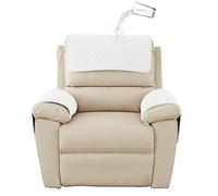 GYHH Housse D'accoudoir De Canapé, Housse D'appui-tête pour Housse De Bras De Fauteuil Inclinable, Housse De Fauteuil Antidérapante Matelassée (Ivory,1 Seat Recliner | 3 pc)