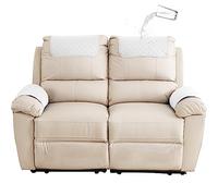 GYHH Housse D'accoudoir De Canapé, Housse D'appui-tête pour Housse De Bras De Fauteuil Inclinable, Housse De Fauteuil Antidérapante Matelassée (Ivory,2 Seat Recliner | 4 pc)