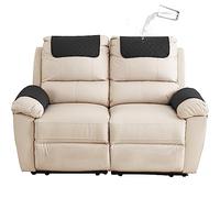 GYHH Housse D'accoudoir De Canapé, Housse D'appui-tête pour Housse De Bras De Fauteuil Inclinable, Housse De Fauteuil Antidérapante Matelassée (Black,2 Seat Recliner | 4 pc)