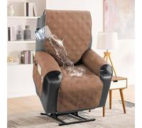 GYHH Housse De Canapé Inclinable Résistante à l'eau Et Antidérapante pour Canapé Relax Housse Matelasse Réversible Protecteur De Meubles Inclinables (Terracotta)