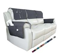 GYHH Housse De Fauteuil Inclinable Matelassée pour Canapé Relax, Housse D'accoudoir De Canapé Imperméable Et Antidérapante pour Fauteuil Protection (Dark Grey,3 Places)