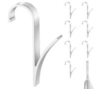 GYHWOFUL Lot de 8 Crochet Radiateur Seche Serviette - Aluminium Aérospatial étanche et Durable - Crochet Radiateur Rond - Crochet Serviette Salle de Bain - Patere Seche Serviette - Amovibles