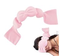 GYHWOFUL Masque de sommeil lesté pour homme et femme avec perles et coton, masque de sommeil Blackout, Deep Rest, 80 cm de long, impression douce, aide au sommeil relaxante