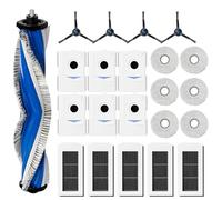 GYing Kit d'accessoires aspirateur robot pour ECOVACS DEEBOT X5 Omni avec 1 brosse à rouleau, 5 filtres HEPA, 6 lingettes, 6 sacs à poussière, 4 brosses latérales, pièces de