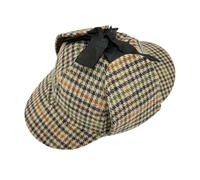 GYIOFAI Chapeau de détective victorien, chapeau de Deerstalker - Accessoire de déguisement de détective Sherlock - Casquette doublée en tweed - Pour tenues de la journée mondiale du livre, accessoires