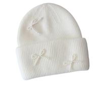 Gyios Bonnet Couleur Simple Couche Tricot À L'épreuve du Vent Hiver Femmes Tous Les Jours Tête Accessoires