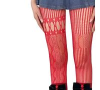 Gyios Collant Femme Bas De Bilan en Dentelle À Mailles Creux-Rouge-Taille Unique