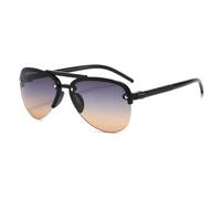 Gyios Lunettes De Soleil sans Bordure pour Les Hommes Et Femmes, Double Pont Gradient Violet Lentille UV Protection Ombres La Conduite Pêche en Plein Air