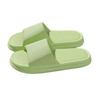 Gyios pantoufles Femmes Eva Chaussons Coulisses D'oreiller Sole Douce Été Plage Antidérapant Maison Salle De Bain Tongs-vert-36-37