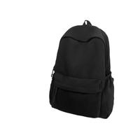 Gyios Sac À Dos D'école Polyvalent De Couleur Décontractée Simple pour Les Élèves du Premier Cycle Secondaire Et Collège-Noir