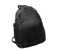 Gyios Sac à Dos en Jean pour Ordinateur Portable - D'école Tendance Multi-Poches Étudiants, Cartable Grande Capacité L'université-Noir