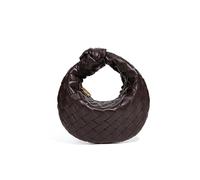 Gyios Sac à Main Femme Nouveau Style des Femmes Mini Tissé Croissant Noué Bouillons Rouge Lèvres Pratique-la Couleur Violette