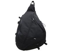 Gyios Sac À Poitrine Dos Glissière en Nylon Résistant l'eau Triangle Noir Compartiments Fermeture Éclaire Multi-Black