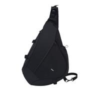 Gyios Sac À Poitrine Noir Grande Capacité Triangle Sling Dos Crossbody Multi Poches Fermeture Éclaire-Black