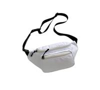 Gyios Sac Banane Femme À La Taille Mode Poches Zippées De Clochards Décontracté avec Bretelles Réglables pour Le Jogging Sports Randonnée-Blanc