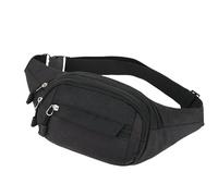 Gyios Sac Banane Femme Sacs De Taille Bum Bag pour Hommes, Fanny Pack Voyage Léger Voyager Courir À Pied-Noir