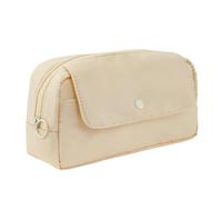 Gyios Trousse Étui À Crayon De Grande Capacité 2 Pièces, Éthique Retour L'école pour Le Sac Maquillage Et L'organisateur Papeterie-Couleur Beige