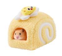 GYJZZW Cachette pour hamster, rat, lit chaud, pour hamster nain, gerbille, hamsters syriens, accessoires pour cages (jaune)