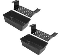 GYJZZW Lot de 2 moules à pain de viande avec plateau de drainage, moule à pain anti-adhésif pour rôtir de la viande, du pain, du pain de dinde, réduire la graisse et rester en bonne santé (noir)
