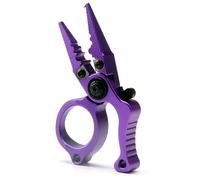 GYJZZW Mini pince de pêche en alliage d'aluminium résistant à la corrosion pour eau salée et eau douce (violet foncé)