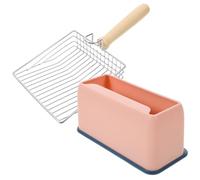 GYJZZW Pelle à litière pour chat en acier inoxydable anti-adhésif avec boîte de rangement pour un nettoyage facile et la prévention des déversements Grande pelle pour litière d'intérieur pour chats et