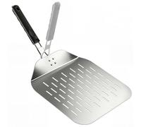 GYJZZW Pelle à pizza pliable, 30,5 cm perforée avec poignée en caoutchouc, spatule à pizza en acier inoxydable antiadhésive pour retourner et cuire des pizzas sans effort, accessoires de four à pizza