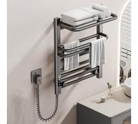 GYKOZY Chauffe-Serviettes Mural, séchoir à Serviettes Chauffant électrique avec écran Tactile, Chauffage Intelligent à température constante et Porte-Serviettes de séchage