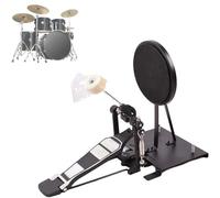 GYKOZY Ensemble de pédales de Grosse Caisse silencieuses, Pad d;entraînement Simple/Double pour Batterie Jazz, incluant Marteau et entraîneur, idéal pour s;entraîner en Silence. (Black)