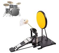 GYKOZY Ensemble de pédales de Grosse Caisse silencieuses, Pad d;entraînement Simple/Double pour Batterie Jazz, incluant Marteau et entraîneur, idéal pour s;entraîner en Silence. (Yellow)