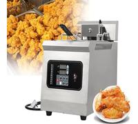 GYKOZY Friteuse électrique Commerciale avec Levage Automatique, écran LCD numérique, minuterie et contrôle de la température pour Restaurants et Fast-Foods (Singlepot)