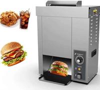 GYKOZY Grille-Pain Professionnel pour Pains à Hamburger, Machine de Cuisson électrique Verticale, 2000 W, Construction en Acier Inoxydable pour Usage en Restauration