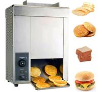 GYKOZY Grille-Pain Professionnel pour Pains à Hamburger, Machine de Cuisson Verticale électrique pour Hamburgers, 1400 pièces/h, température réglable de 50 à 300 °C, Grille-Pain à convoyeur