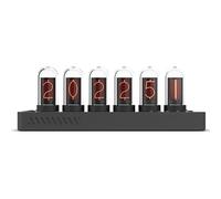 GYKOZY Horloge à Tubes Nixie, Horloge à Tubes LED électroniques, avec écran IPS 1,14 Pouce 6 Bits - Photo personnalisée, Affichage 12 et 24 Heures, Base en Aluminium, Cadeau de décoration créative