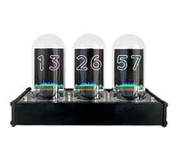 GYKOZY Horloge à Tubes Nixie numérique, Horloge à Tubes électroniques IPS de 2,6 Pouces, Horloge DIY simulée - Personnalisation avec Photo, avec Spectre Musical, Affichage 12 et 24 Heures