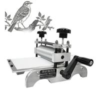 GYKOZY Machine de Gravure Manuelle pour l'impression, Presse à Gravure Professionnelle, Presse Manuelle avec Plaque d'impression de Taille 31 x 17 cm et Rouleau en Acier à Hauteur réglable