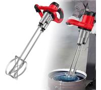 GYKOZY Mixeur à mortier électrique 1800W, mixeur à Ciment Portable électrique à Main avec 6 Vitesses réglables, mélangeur à Palette de 0 à 620 TR/Min pour Ciment, mortier, Chaux