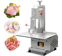 GYKOZY Scie à Ruban électrique pour Viande, 750 W, pour la découpe des os, en Acier Inoxydable, 47 x 32,5 cm, coupeuse de Viande Professionnelle, épaisseur de Coupe de 0 à 13 cm pour Poulet