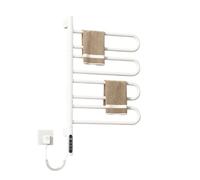 GYKOZY Séchoir à Serviettes Chauffant électrique, Chauffe-Serviettes Mural avec écran Tactile Haute définition, étanche, Chauffe-Serviettes de Bain enfichable pour Balcon (White)