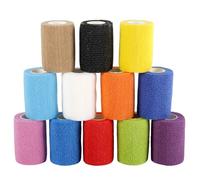 Gykutix 12 Rouleaux Bandage Autoadhésif Bande Cohesive 7,5cm x 4,5m Non Tissé Bande Strapping Adhésif pour Doigt, Poignet, Cheville, Animaux