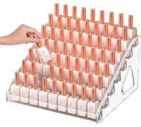Gykutix 7 Couches Rangement Vernis a Ongle en Acrylique Transparent Semi Permanent Etagere Vernis a Ongle, Jusqu'à 70 Bouteilles Standard Pour Ranger Les Cosmétiques (31x30x18,5cm)