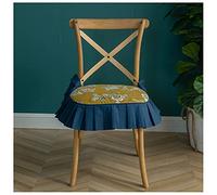GYL-JL Coussin De Chaise Galette De Chaise À Volants Imprimé Floral avec Attaches pour Chaises De Salle À Manger, Coussin De Siège De Chaise De Cuisine Confortable avec Housse Amovible, 1 PC