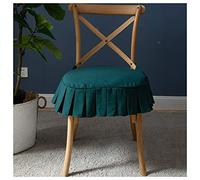 GYL-JL Galette De Chaise Coussin De Chaise De Salle À Manger À Volants Solide avec Attaches Coussin De Siège De Chaise De Cuisine Épais Et Confortable avec Housse en Coton Amovible, 1 PC