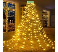 GYLEFY Guirlande Lumineuse Sapin de NoëL, 480LED 3M * 16 Guirlande Lumineuse de NoëL avec 8 Modes éTanche Minuterie MéMoire Guirlandes Lumineuses four DéCorations de NoëL en Plein Air-Blanc Chaud