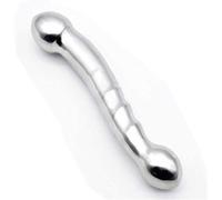 GYLEJWH Acier Inoxydable Plug Anal Double Gode Gode Anal Vaginal Dildo Butt Plug Acier Inoxydable Stimulateur De La Prostate Métal Adult Sex Toys pour Les Hommes Et Vous Lui