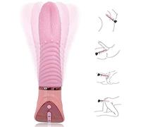 GYLEJWH Clitoris G-Spot Vibrateur, Vibrateur Langue Léchant Chauffée avec 10 Modes De Vibration Et des Modes De Rotation, Jouets De Sexe