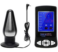 GYLEJWH E-Stim Massage Gode Anal Electro Stimulation Kit Gros Gode Plug Choc Électrique Sonde Anale Sex Toys De Stimulation Électrique pour Hommes Femmes Couples SM